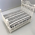 Miniature Dollhouse Mattress Black and White